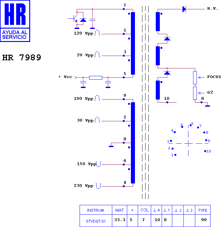Schematic diagram for HR 7989