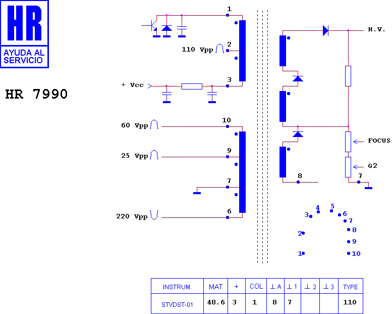 Schematic diagram for HR 7990
