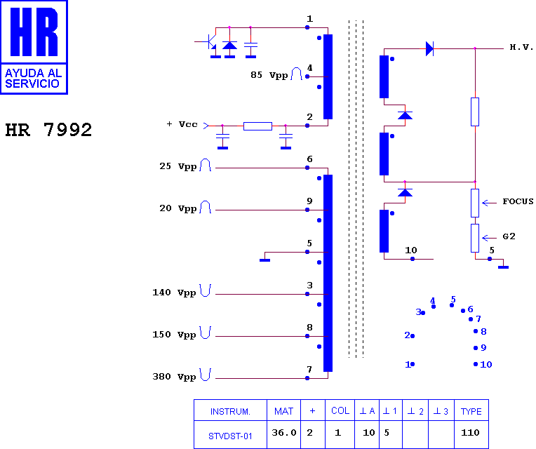 Schematic diagram for HR 7992