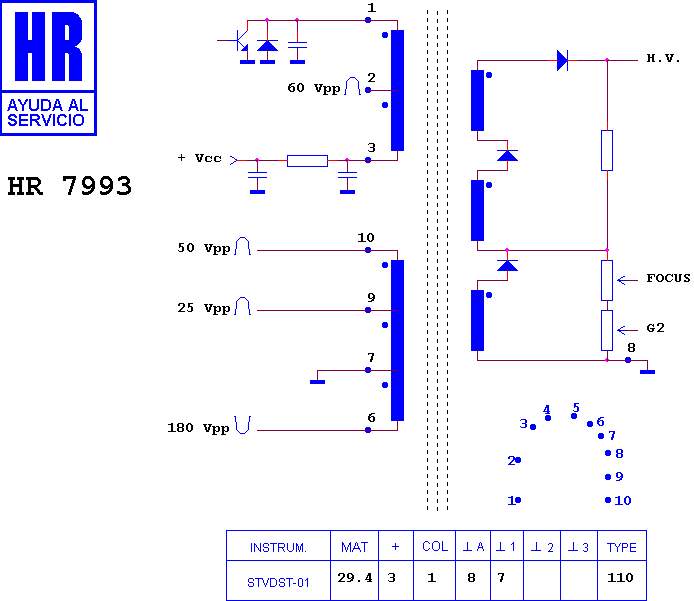 Schematic diagram for HR 7993
