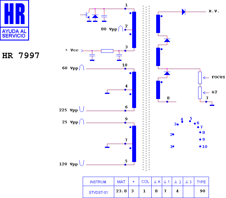 Schematic diagram for HR 7997