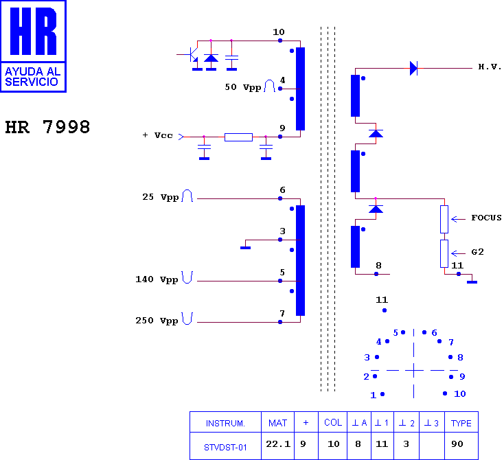 Schematic diagram for HR 7998