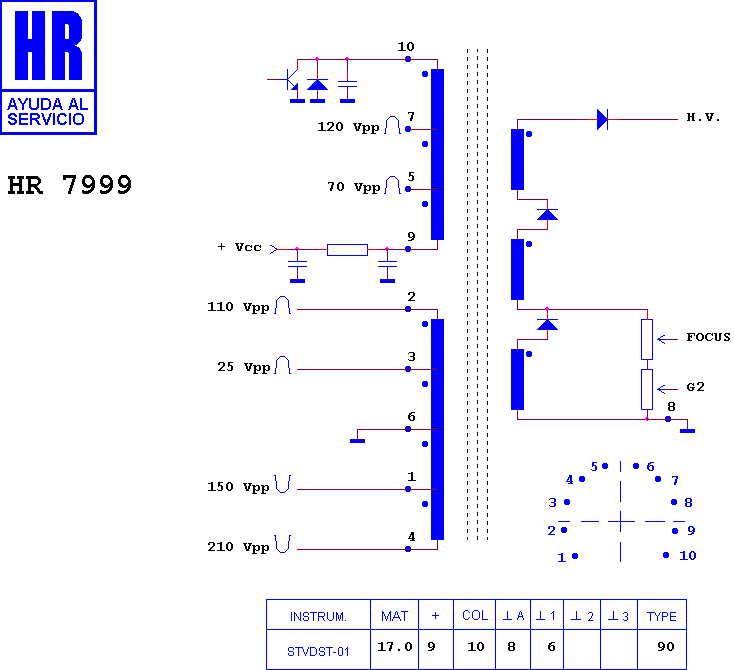 Schematic diagram for HR 7999