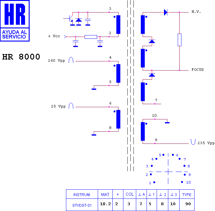 Schematic diagram for HR 8000