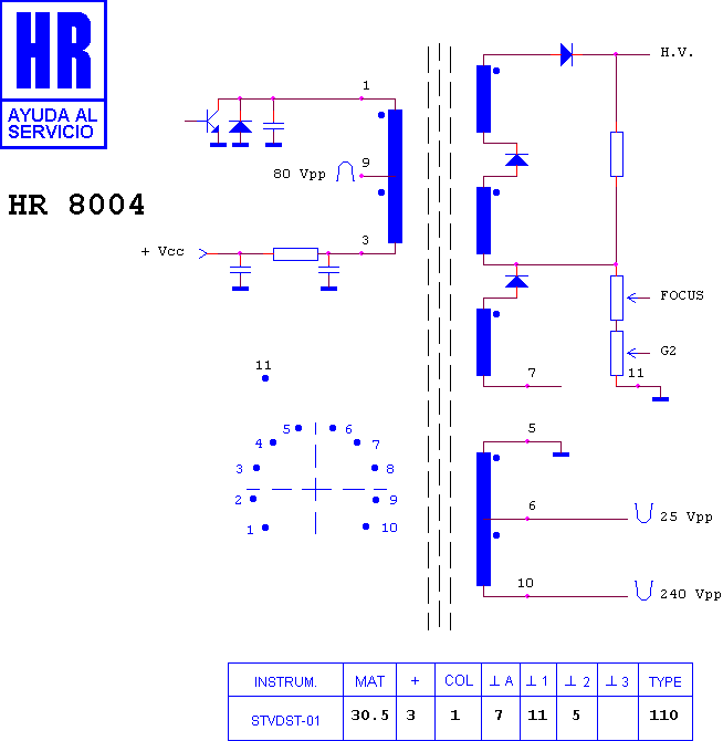 Schematic diagram for HR 8004