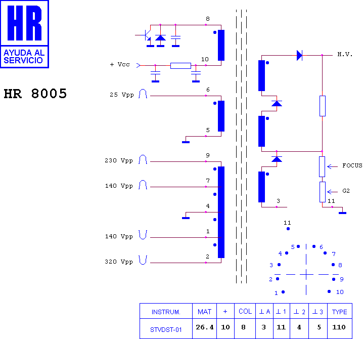 Schematic diagram for HR 8005