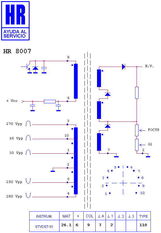 Schematic diagram for HR 8007