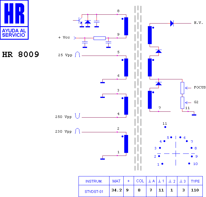 Schematic diagram for HR 8009
