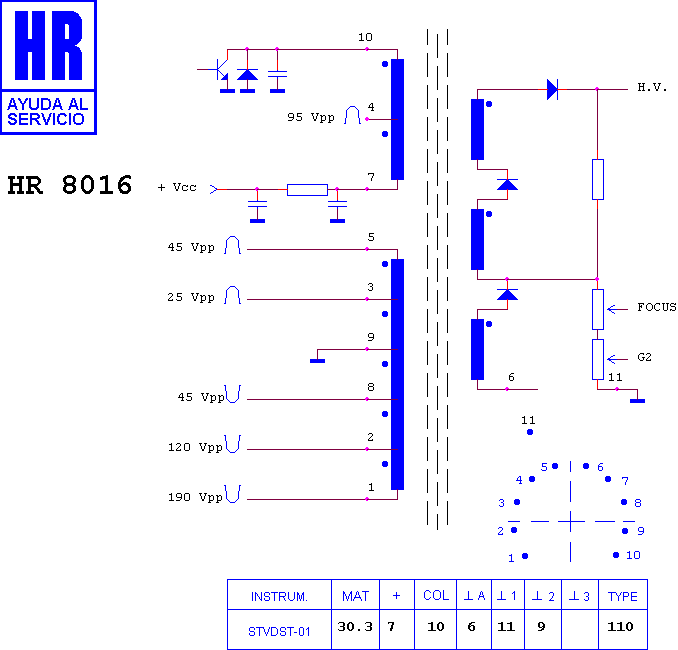 Schematic diagram for HR 8016
