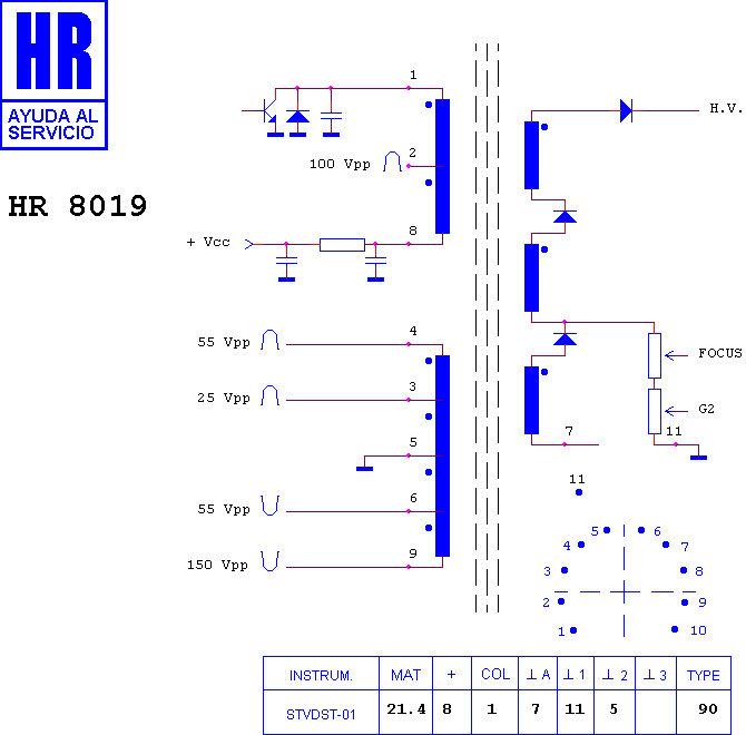 Schematic diagram for HR 8019