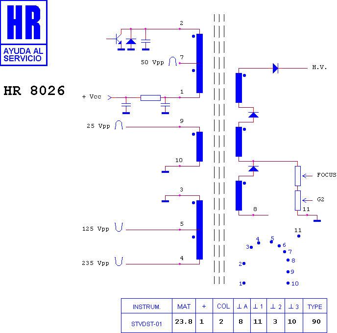 Schematic diagram for HR 8026