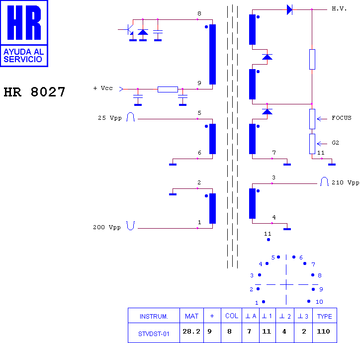 Schematic diagram for HR 8027