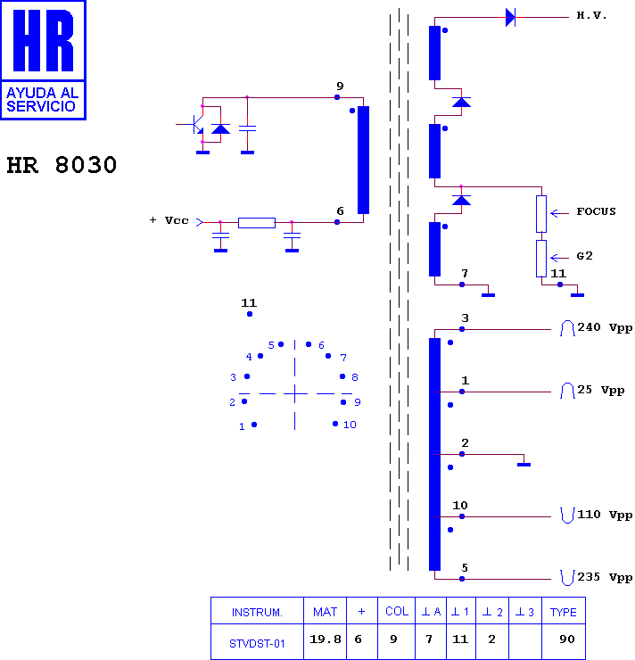 Schematic diagram for HR 8030