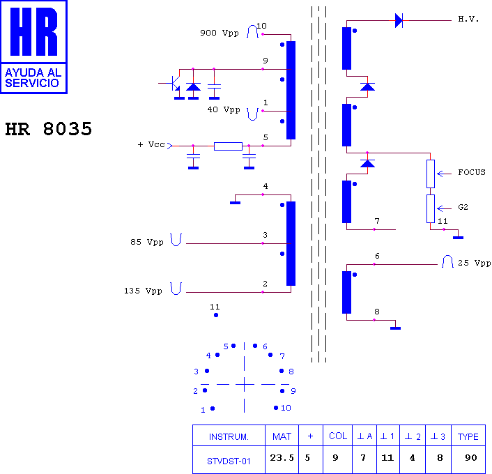 Schematic diagram for HR 8035