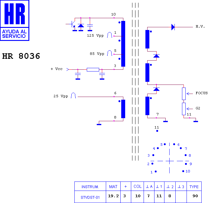 Schematic diagram for HR 8036