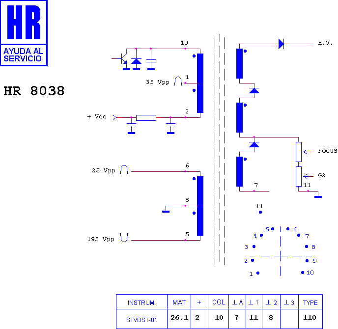Schematic diagram for HR 8038
