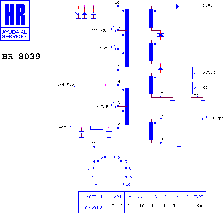 Schematic diagram for HR 8039