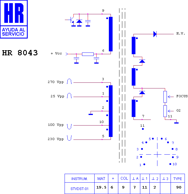 Schematic diagram for HR 8043
