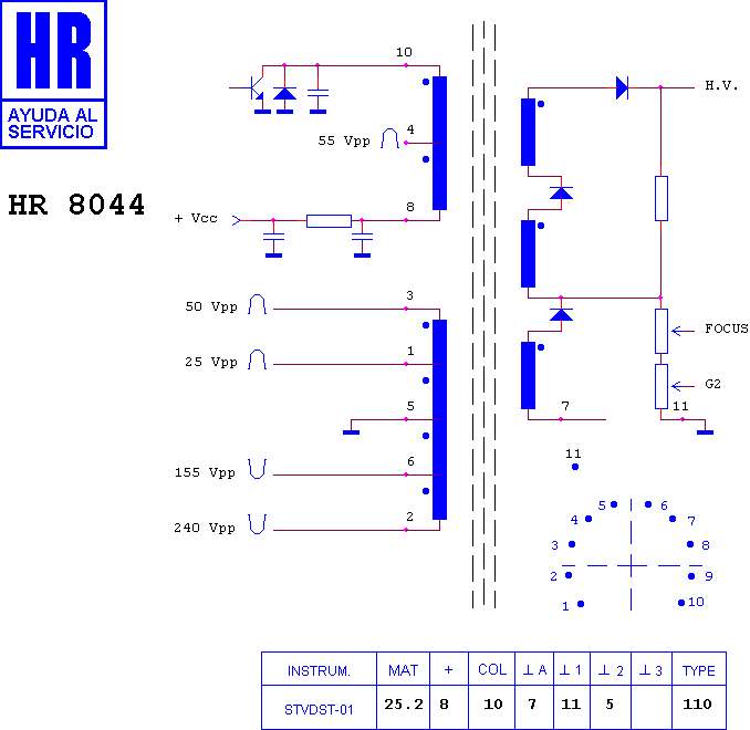Schematic diagram for HR 8044