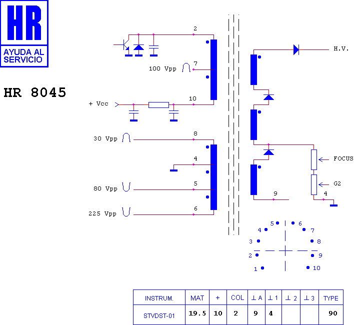 Schematic diagram for HR 8045