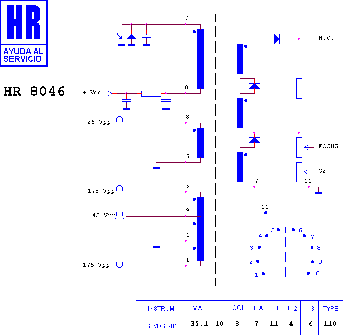 Schematic diagram for HR 8046