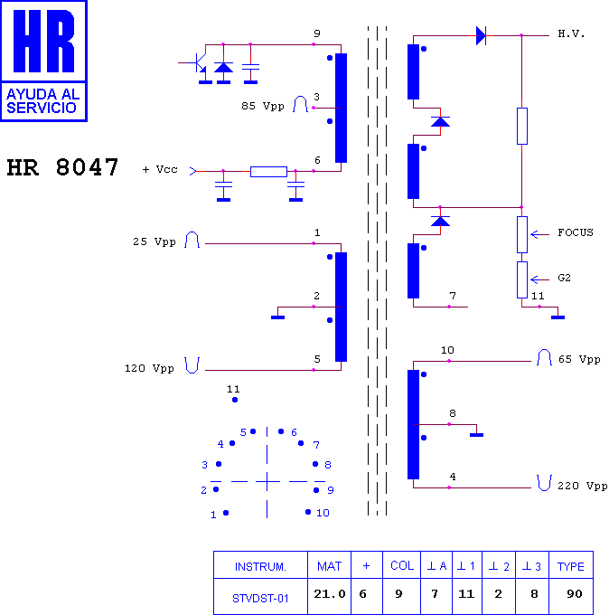 Schematic diagram for HR 8047