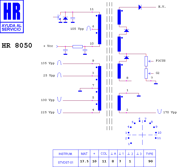 Schematic diagram for HR 8050