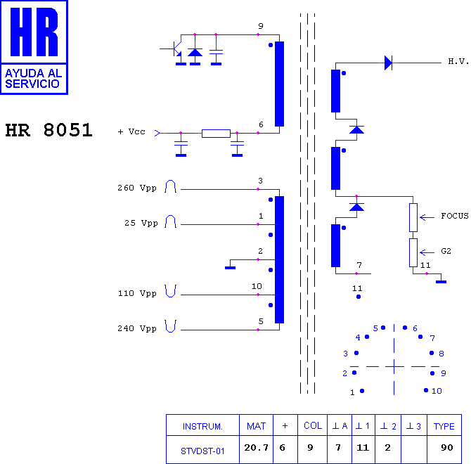 Schematic diagram for HR 8051