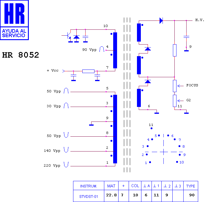 Schematic diagram for HR 8052