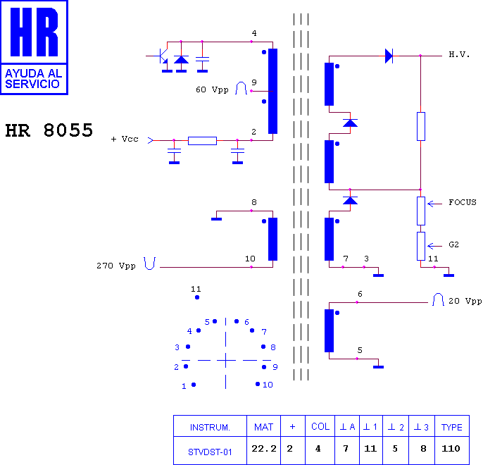 Schematic diagram for HR 8055