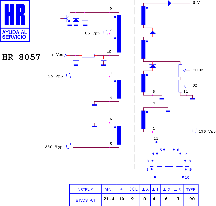 Schematic diagram for HR 8057