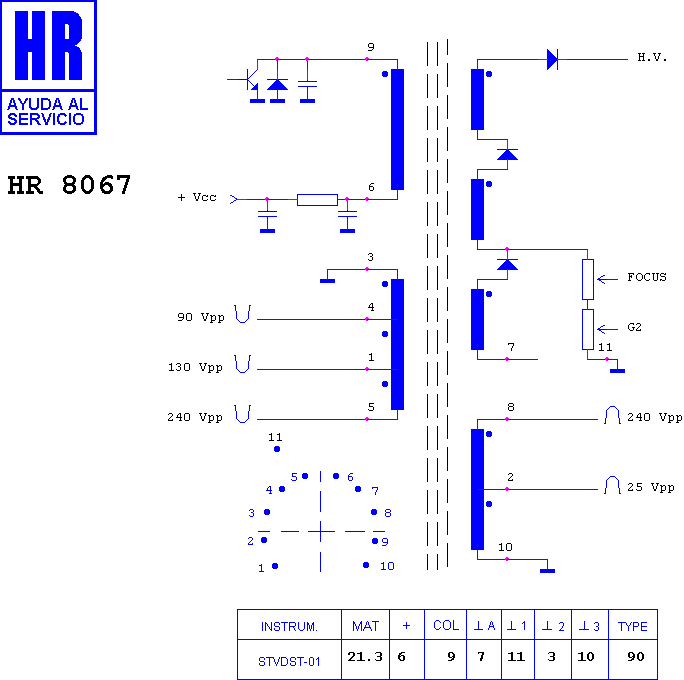 Schematic diagram for HR 8067