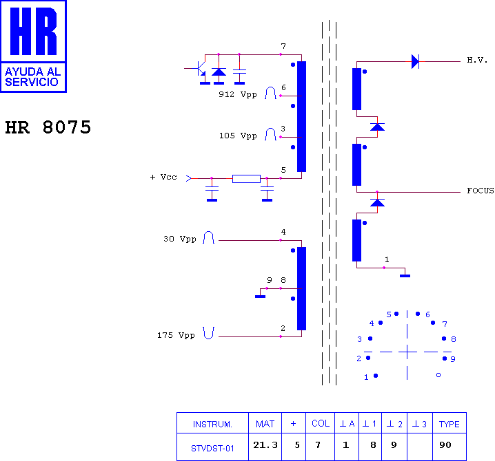 Schematic diagram for HR 8075
