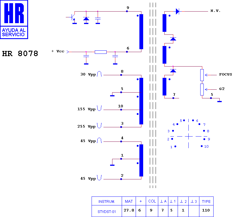 Schematic diagram for HR 8078