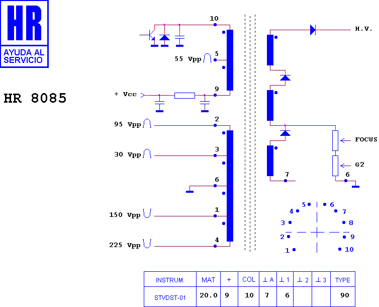 Schematic diagram for HR 8085