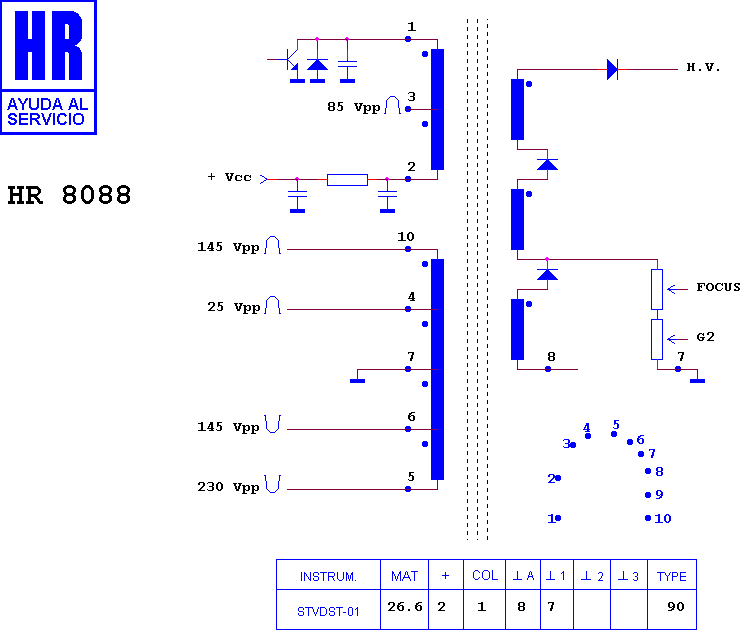 Schematic diagram for HR 8088