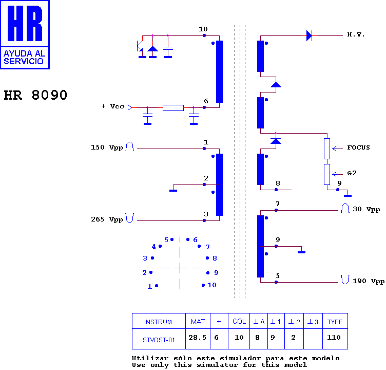 Schematic diagram for HR 8090