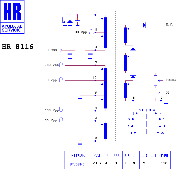 Schematic diagram for HR 8116