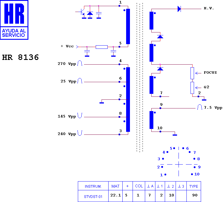 Schematic diagram for HR 8136