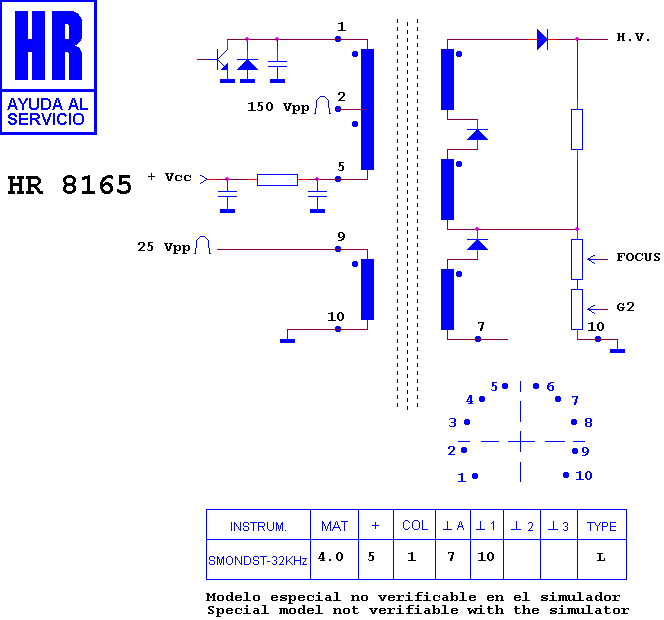 Schematic diagram for HR 8165