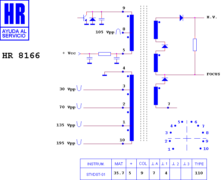 Schematic diagram for HR 8166