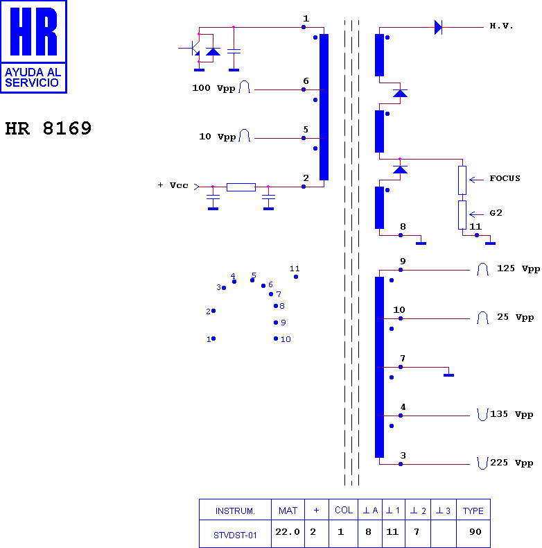 Schematic diagram for HR 8169