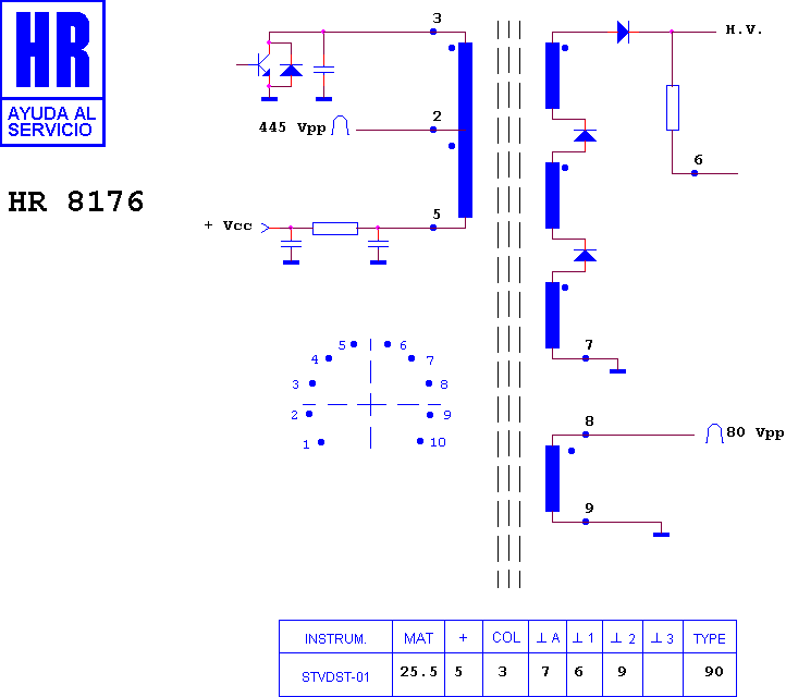 Schematic diagram for HR 8176