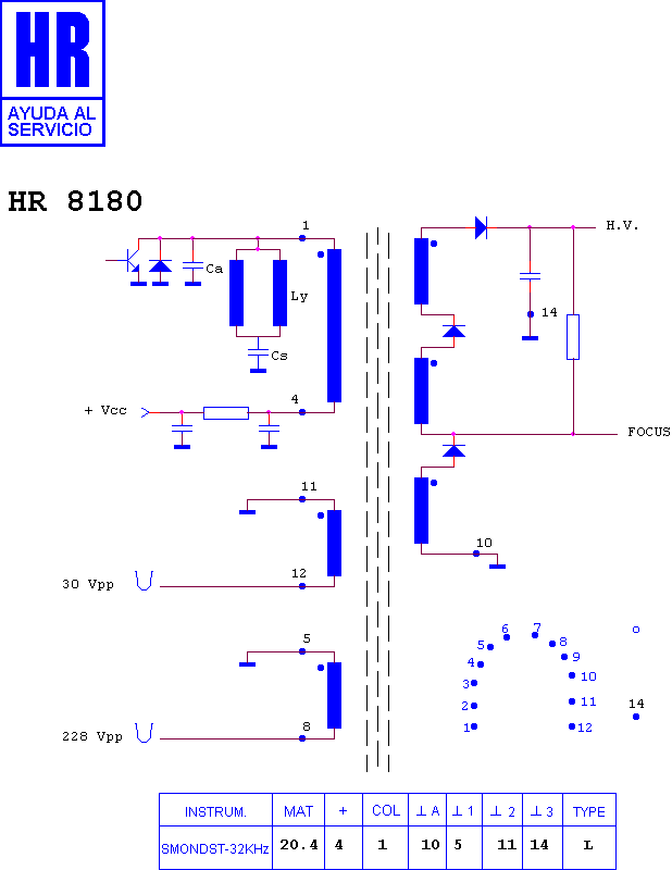 Schematic diagram for HR 8180