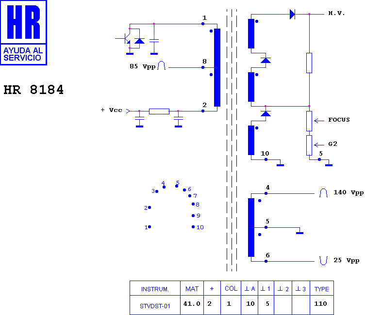 Schematic diagram for HR 8184