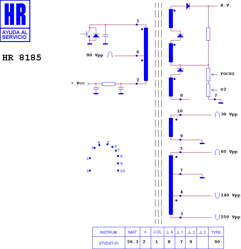 Schematic diagram for HR 8185