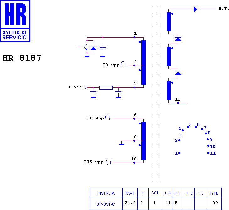 Schematic diagram for HR 8187