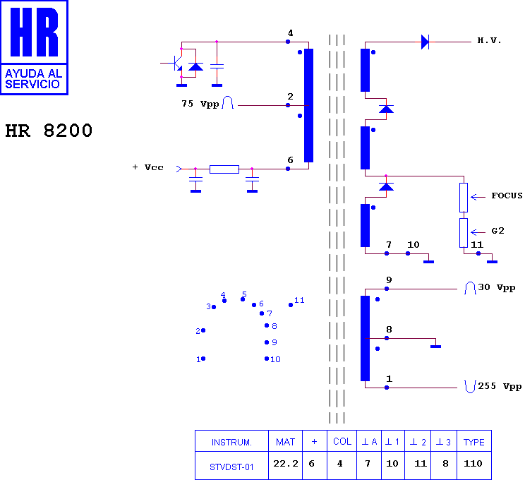 Schematic diagram for HR 8200