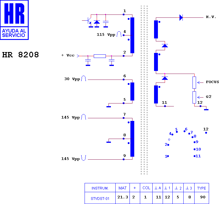 Schematic diagram for HR 8208