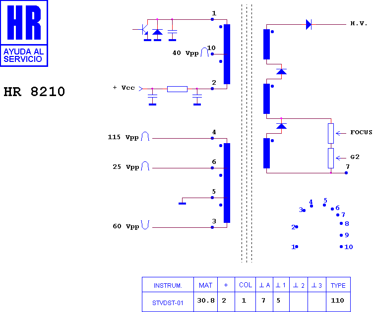 Schematic diagram for HR 8210